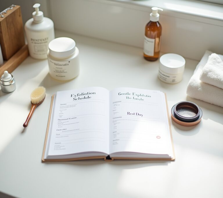 Weekly calendar with exfoliation days