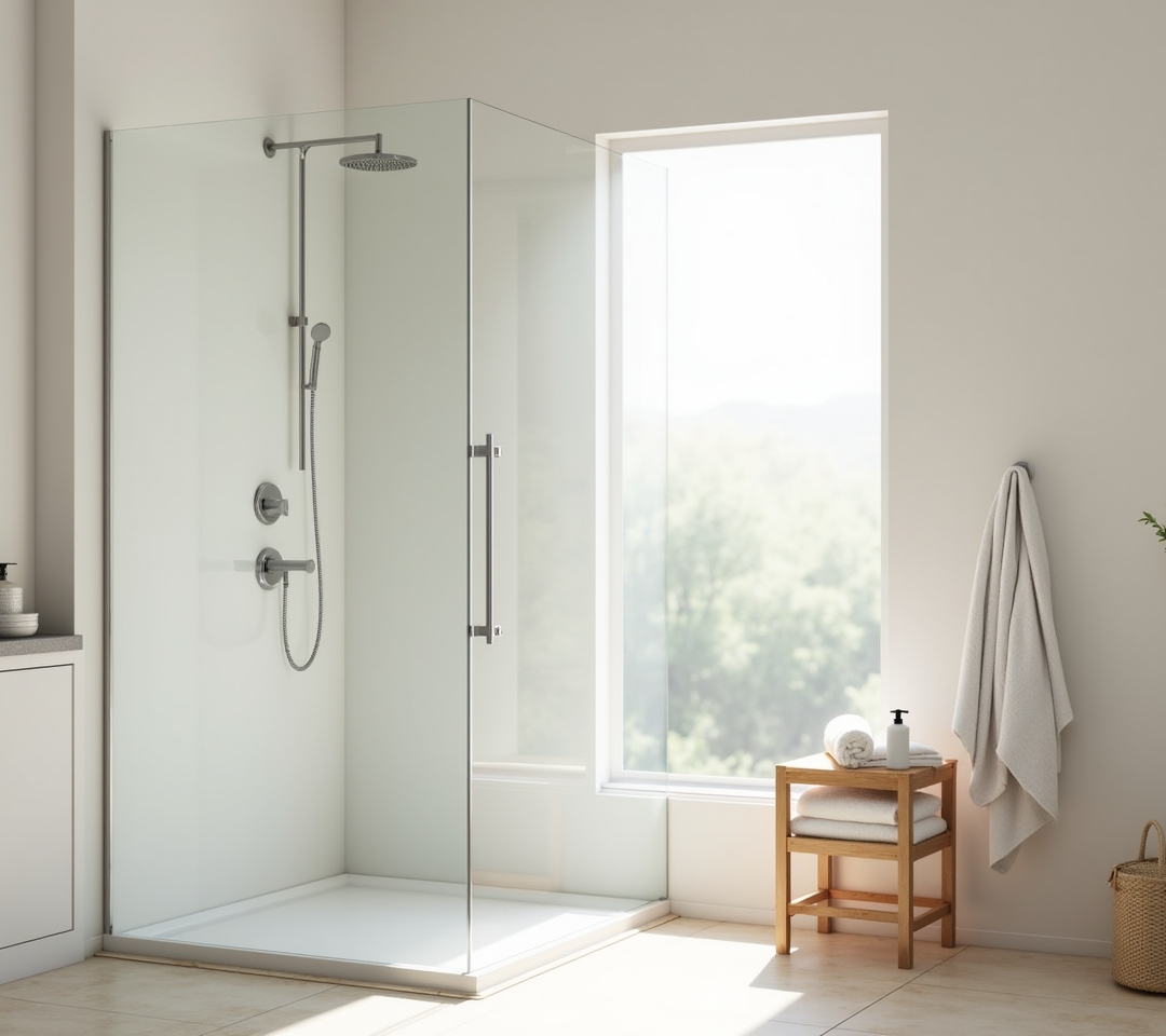 Simple shower with few products