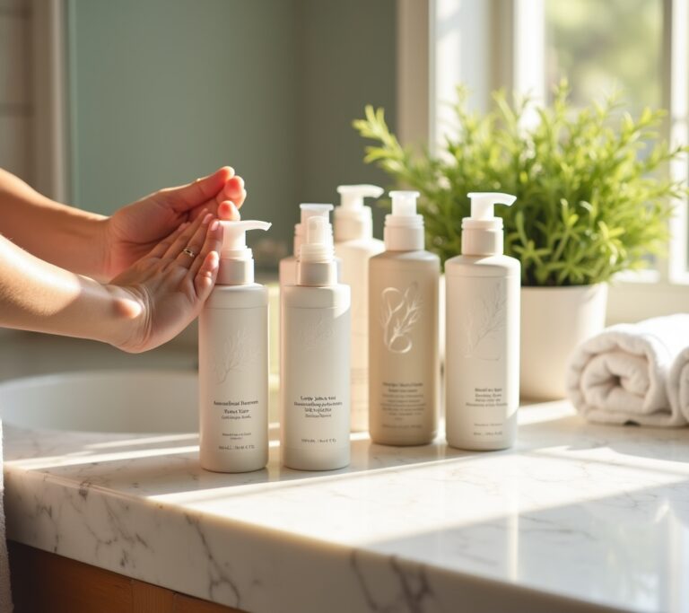 Multiple body products arranged in order